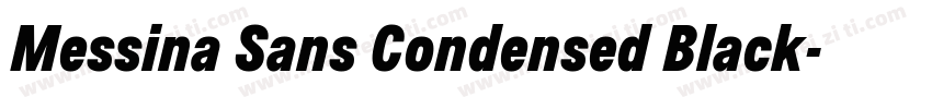 Messina Sans Condensed Black字体转换